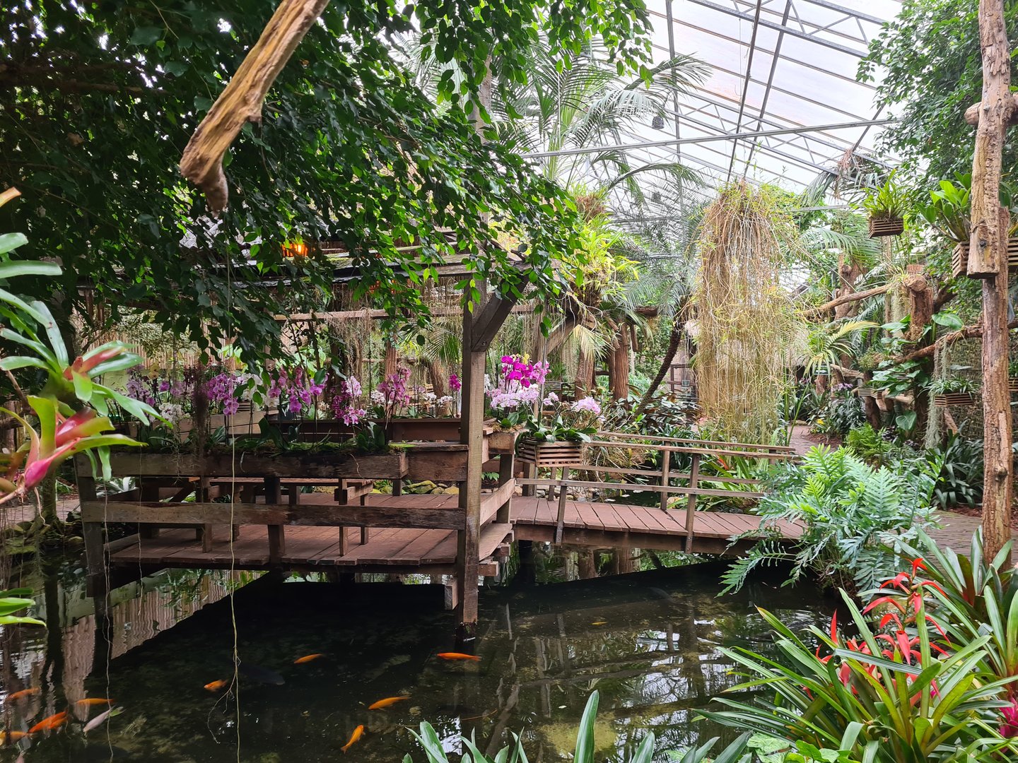 Hut island in Orchid garden hall