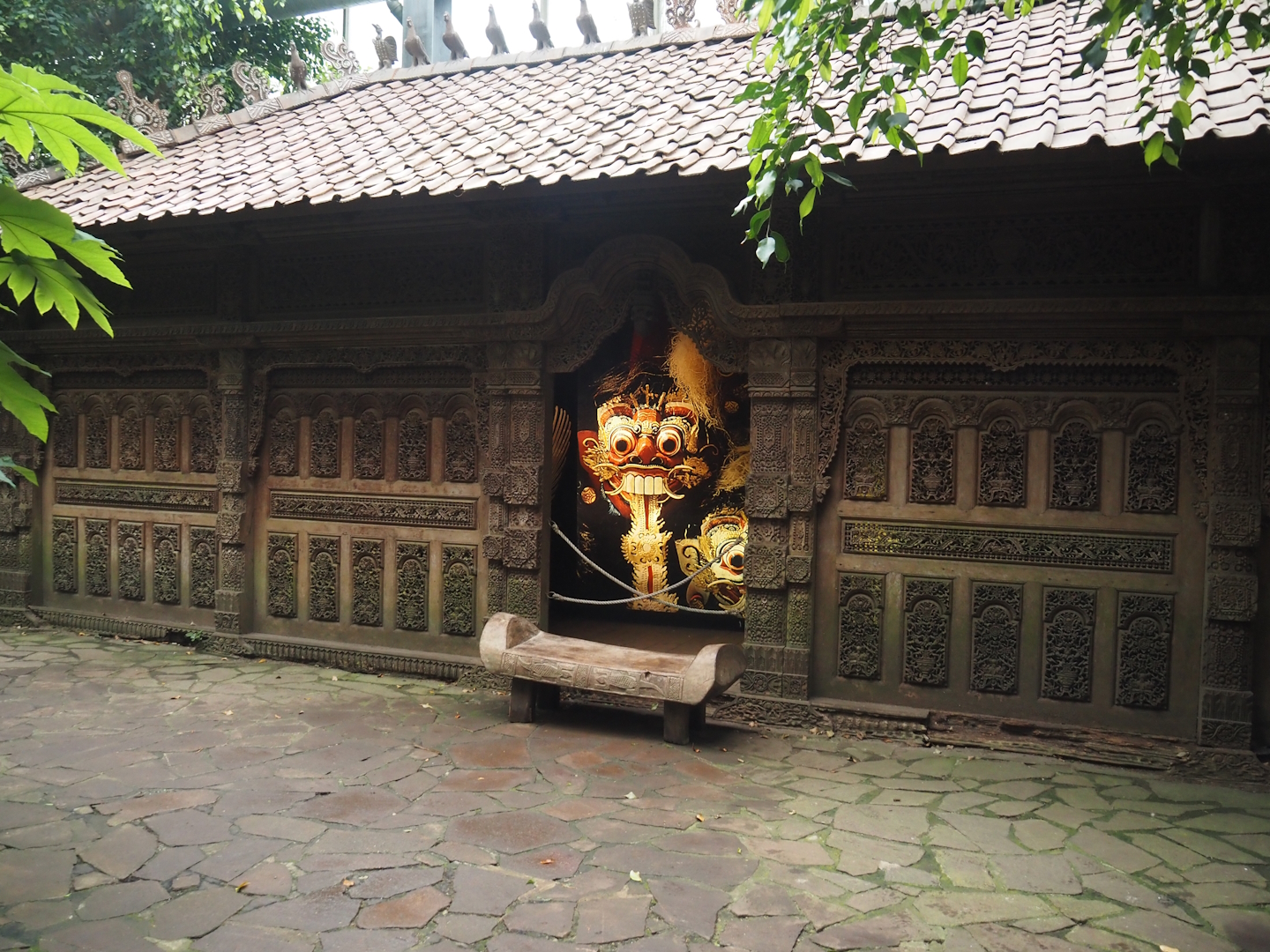 Hut with wood carvings and photo-op area,  2024-05-22