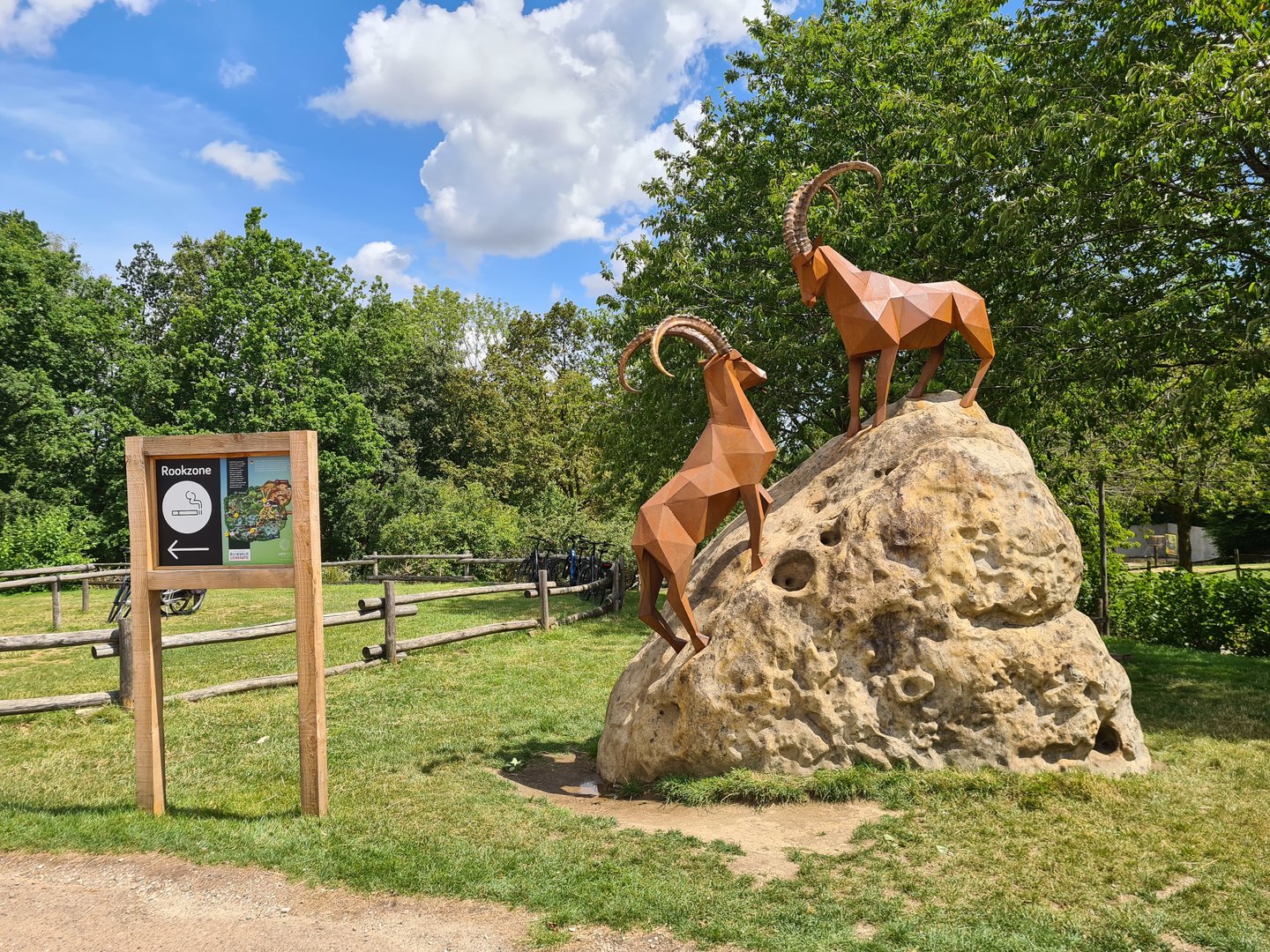 Ibex statue near entrance