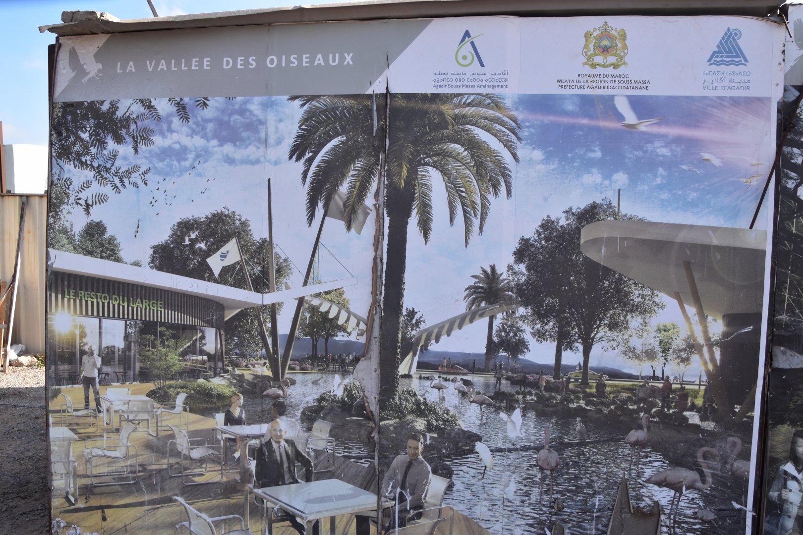 Impressions on banner outside the zoo