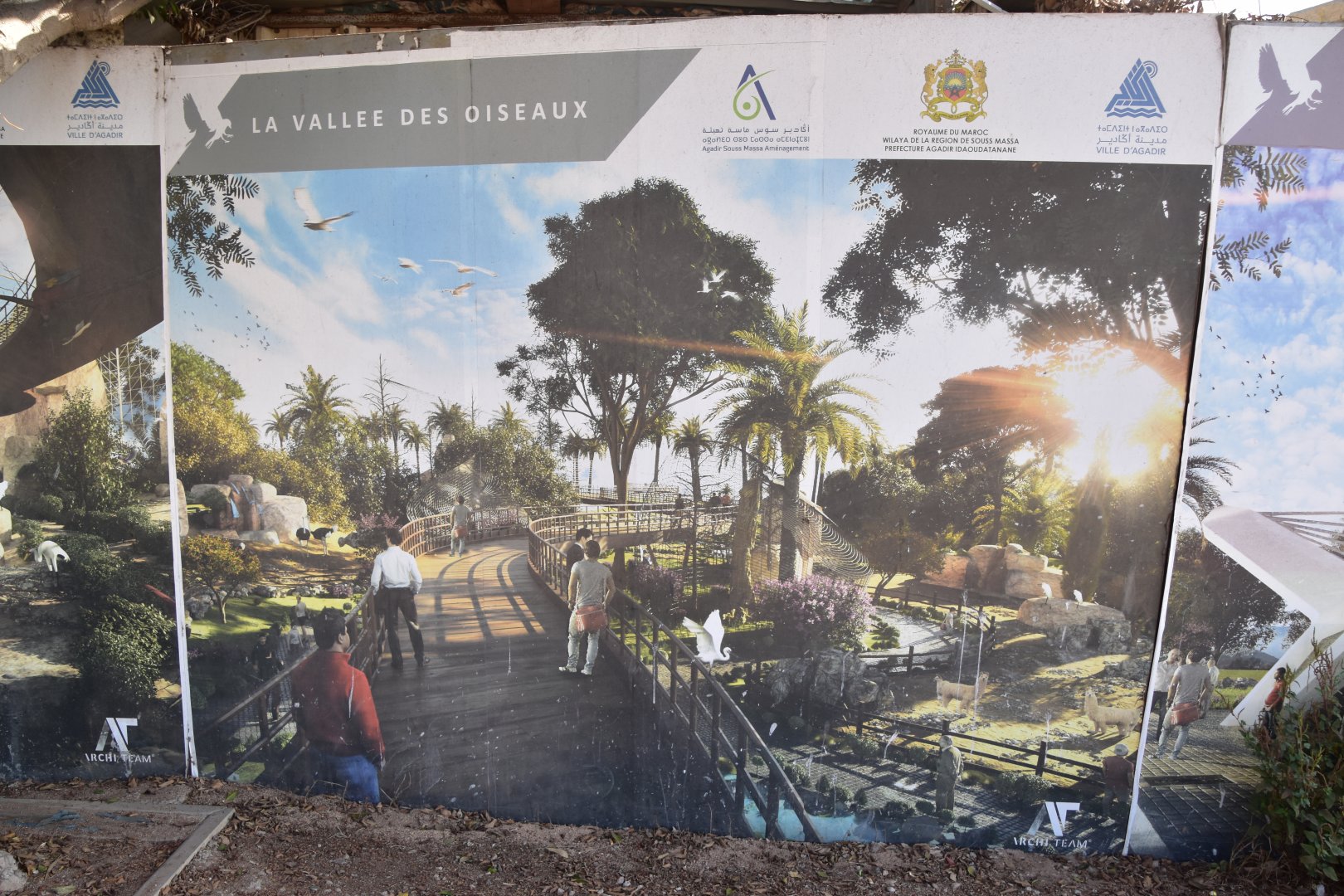 Impressions on banner outside the zoo