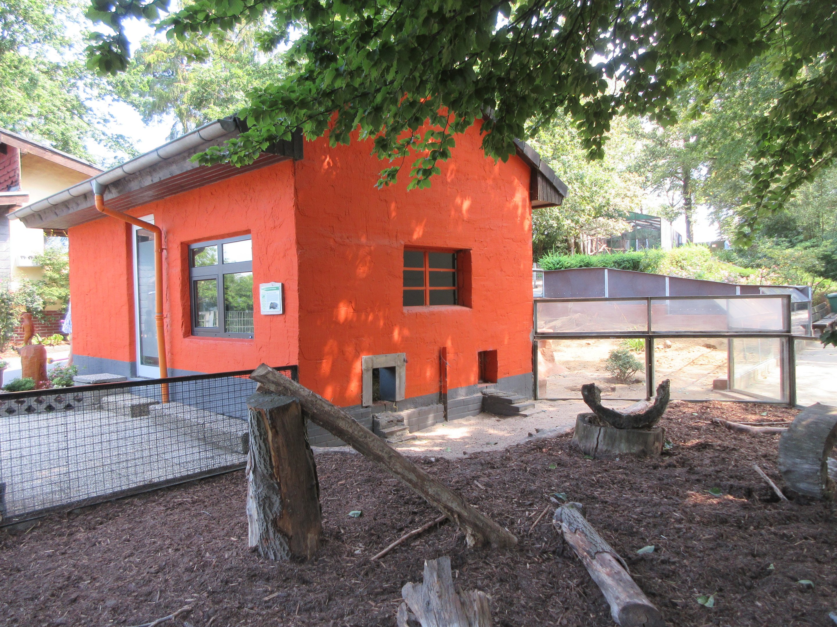 Indian Crested Porcupine Exhibit + Meerkat House