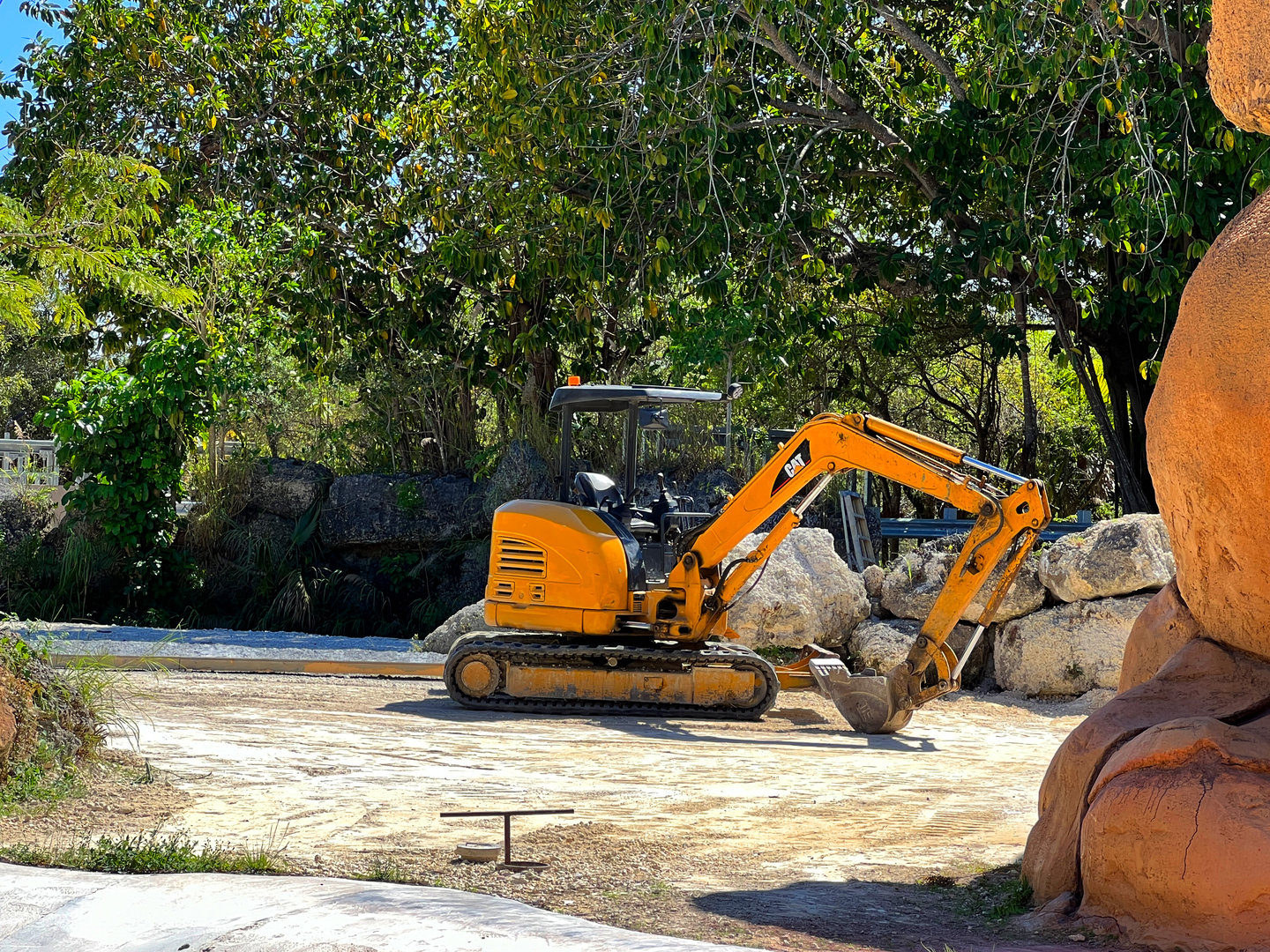 Indian Rhino Exhibit Under Construction