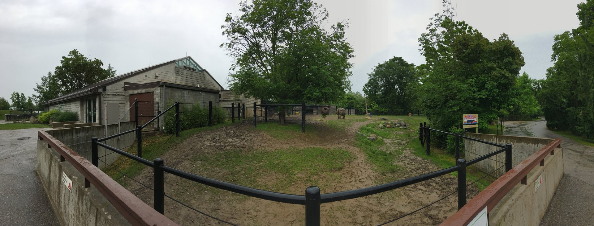 Indian Rhino Outdoor Exhibit View 1