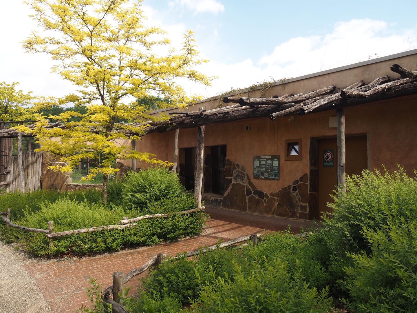 Indian sloth bear exhibit viewing area, 2025-05-22