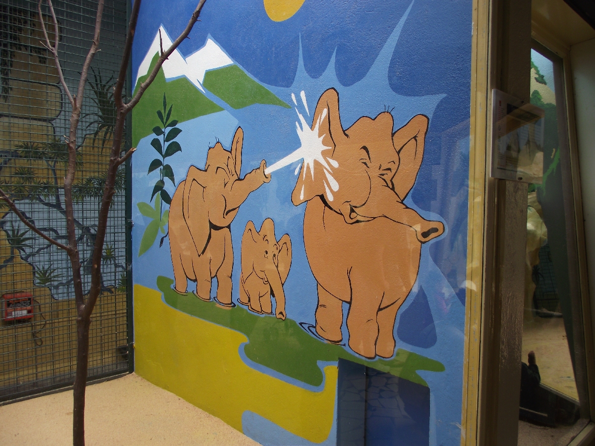 Indoor Monkey Enclosure Mural