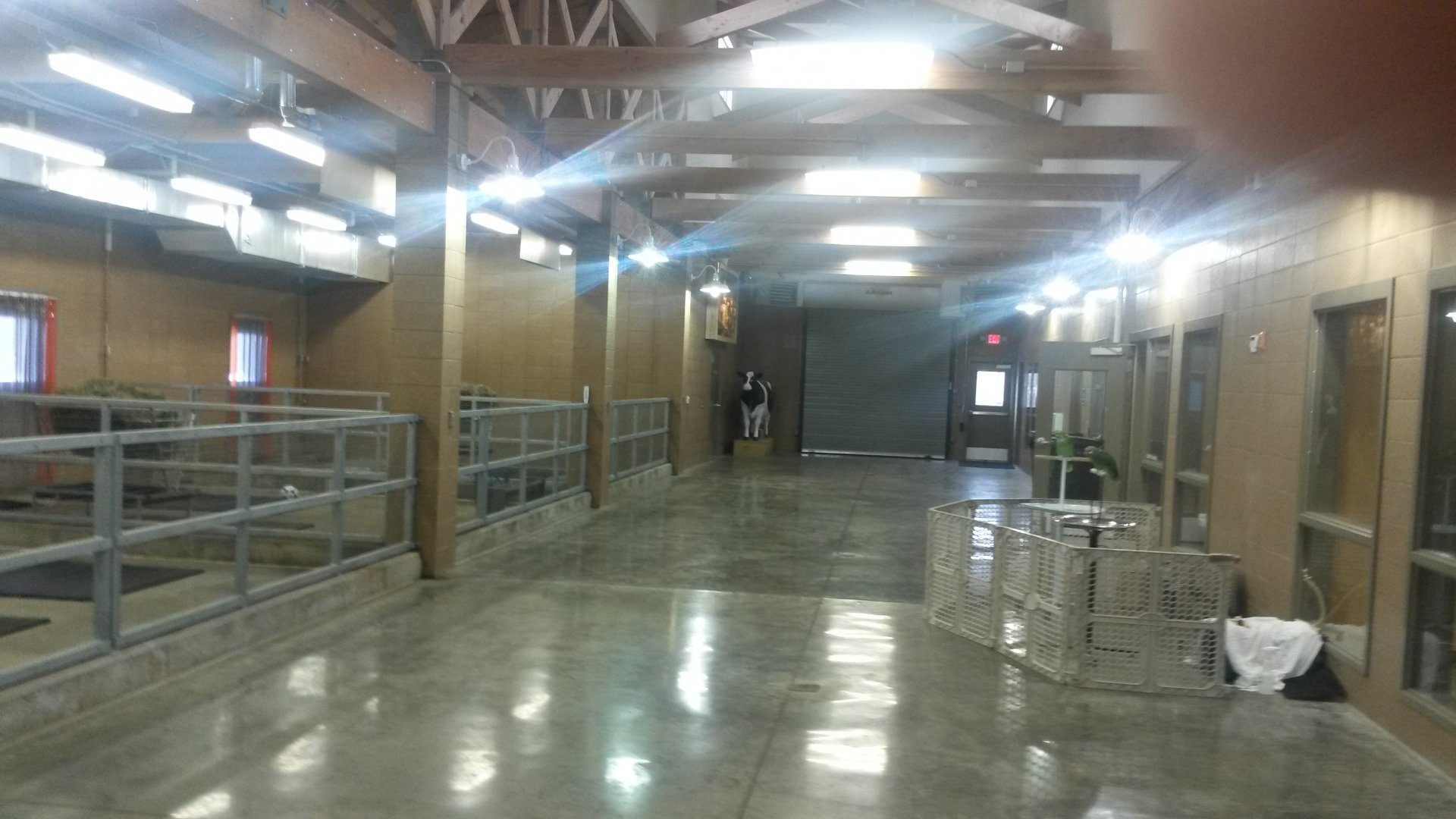 Indoor of new petting zoo.