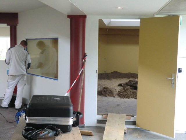 Indoor tortoise enclosure under construction