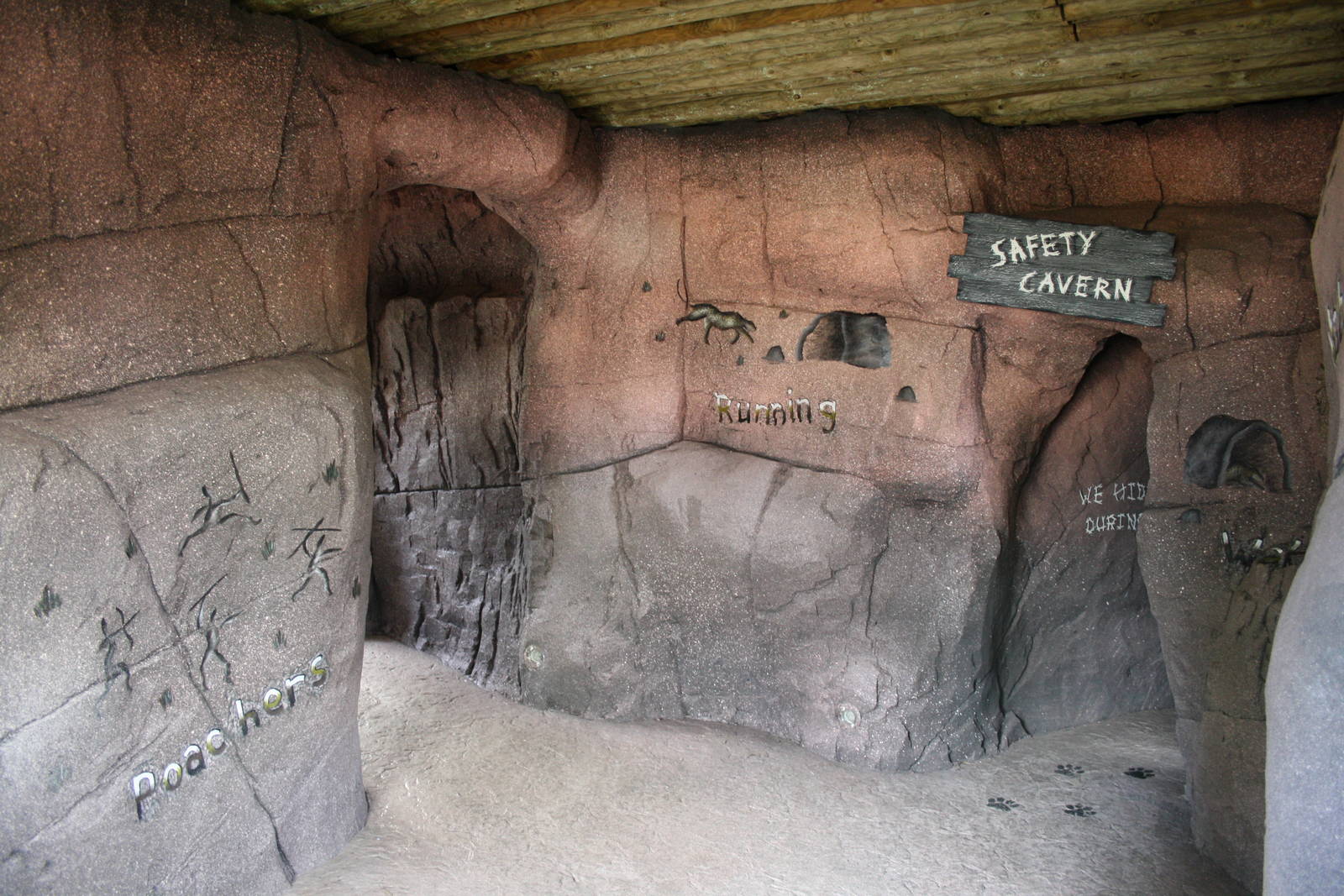 Indoor viewing area above Ussuri Falls - 14 March 2010