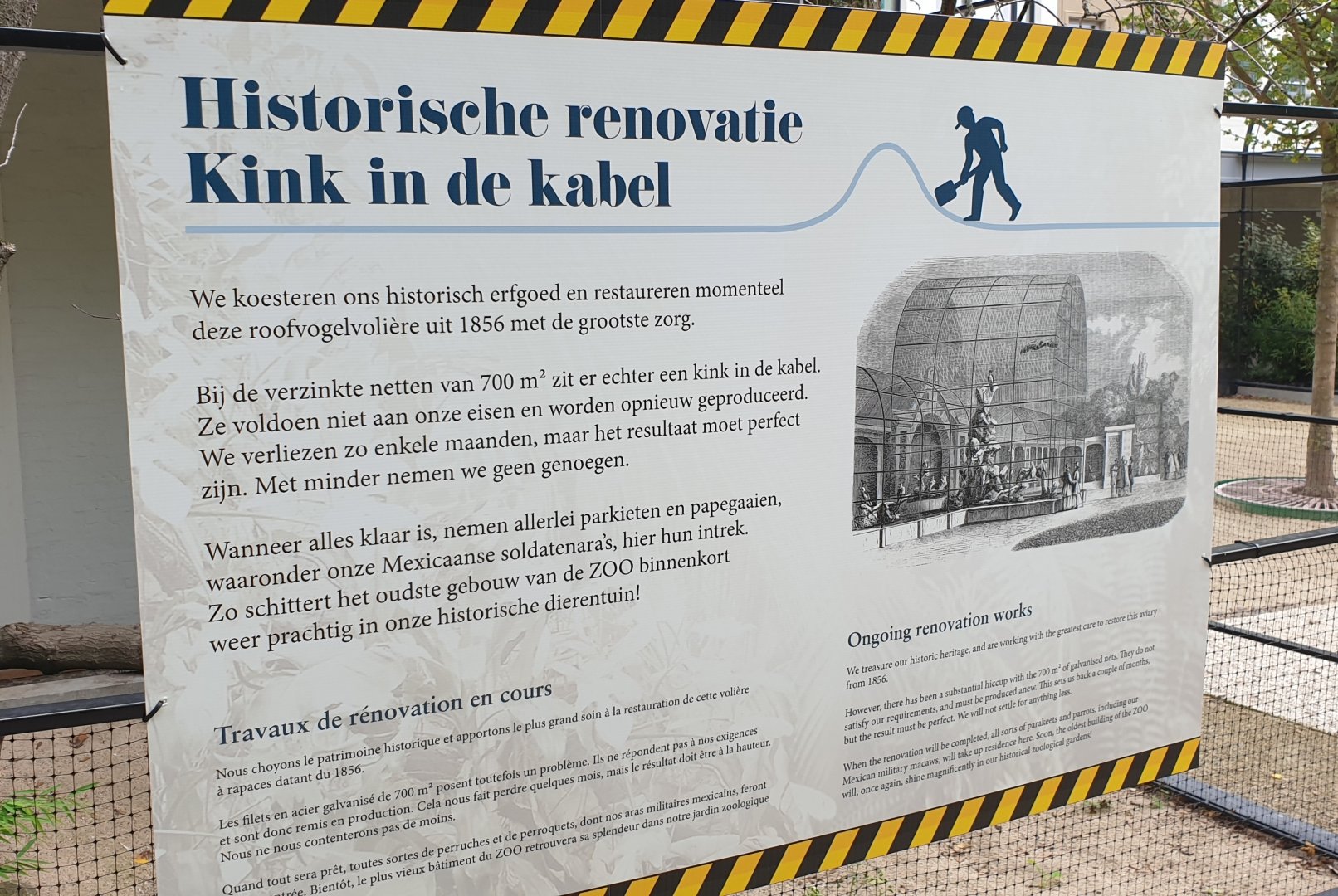 Info delay of the construction of the Parrot-aviaries