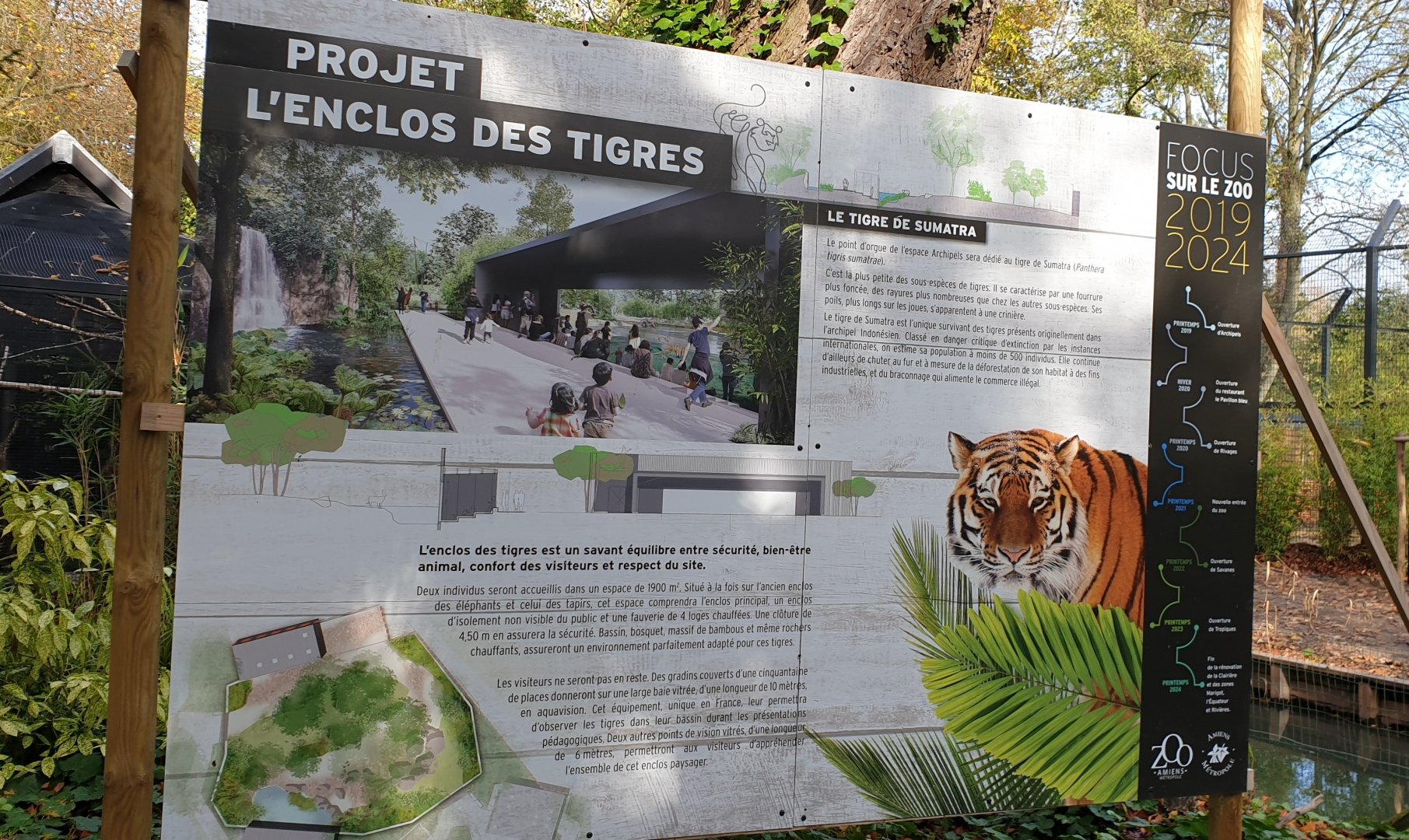 Info-sign new Sumatran tiger enclosure
