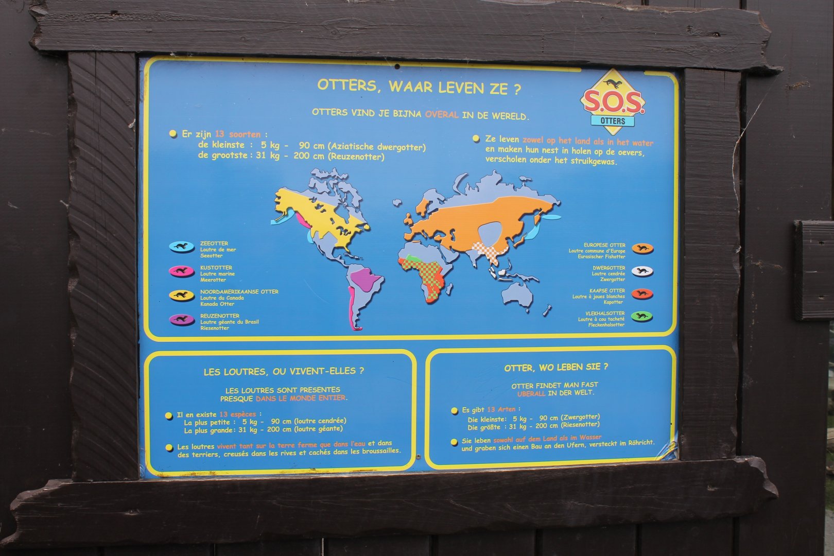 Info-sign Otters of the World