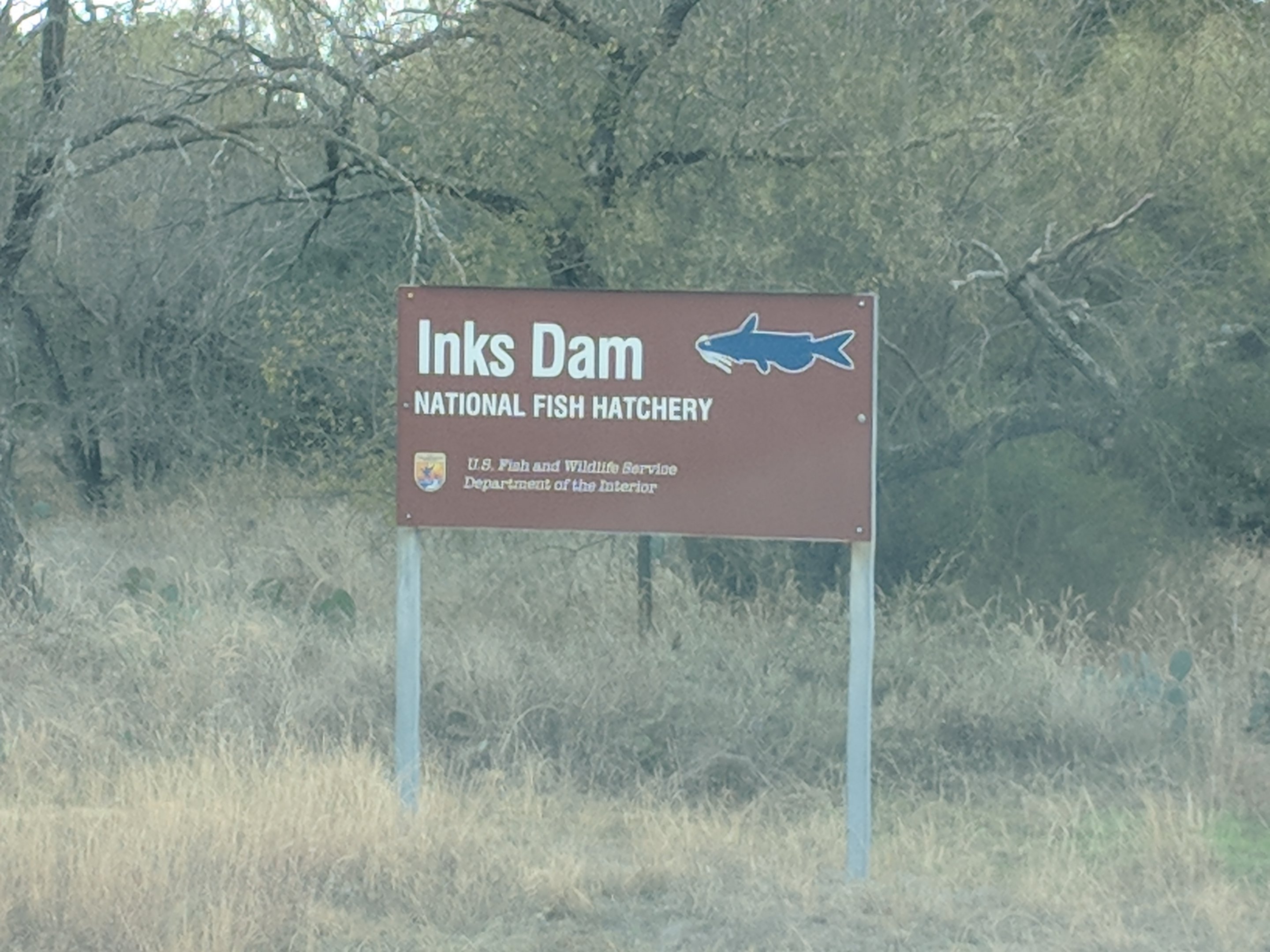 Inks Dam National Fish Hatchery Entrance Sign