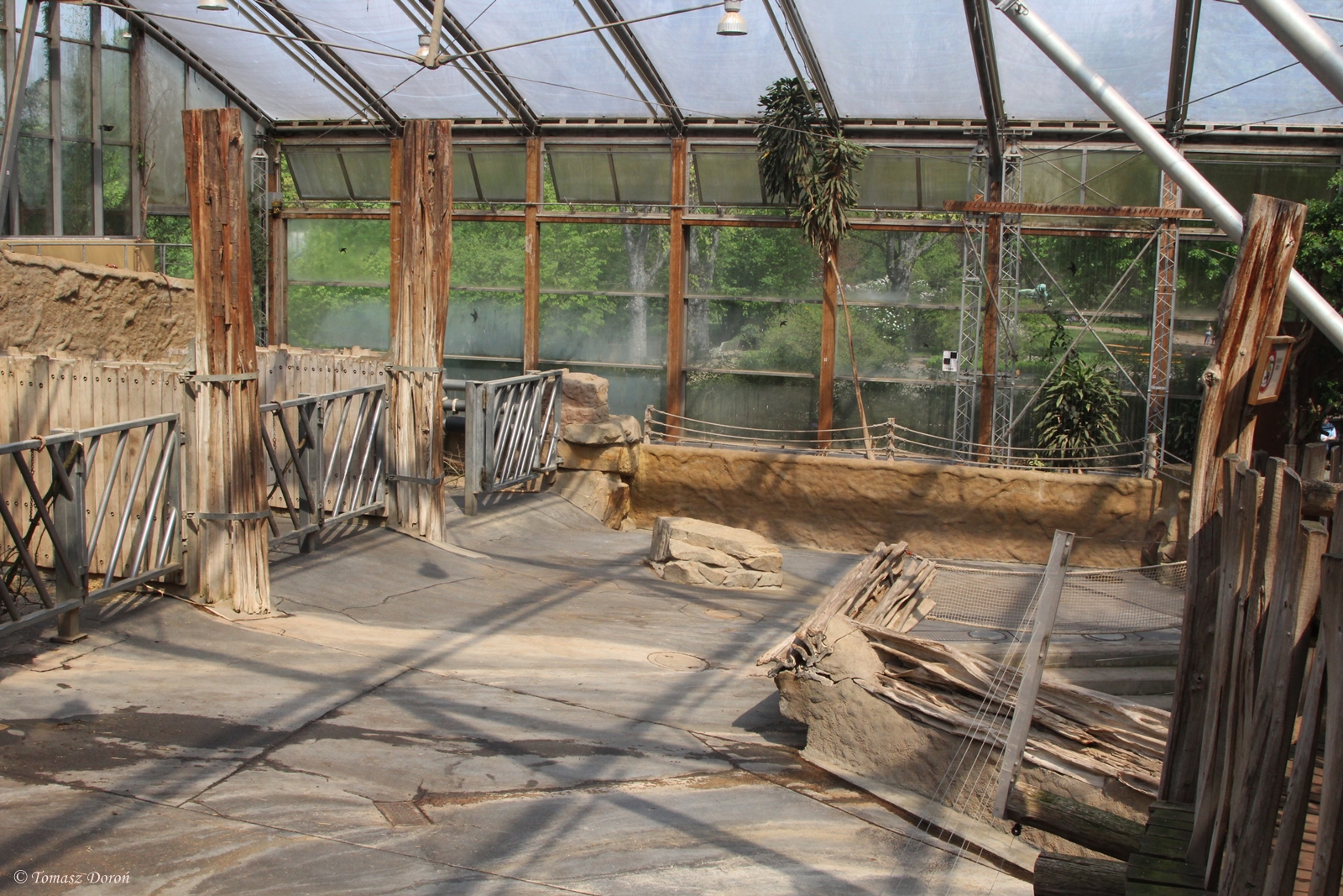 Inside Afikahaus (pavilion for Elephants, Mandrills, ...)