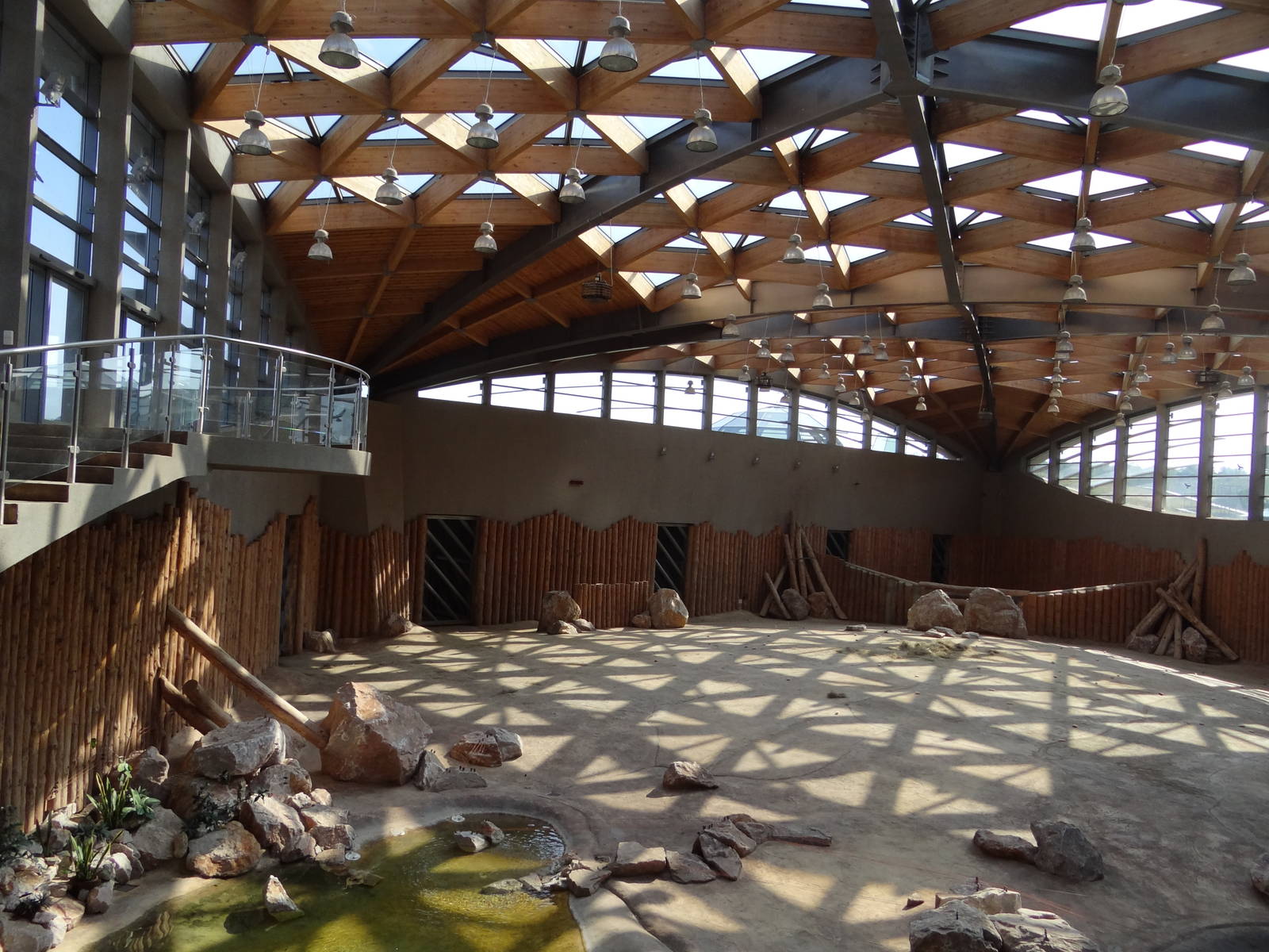 Inside elephant house