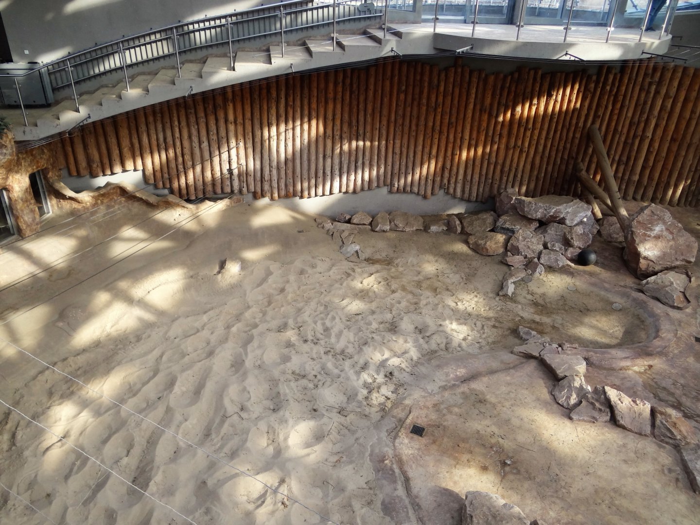 Inside elephant house