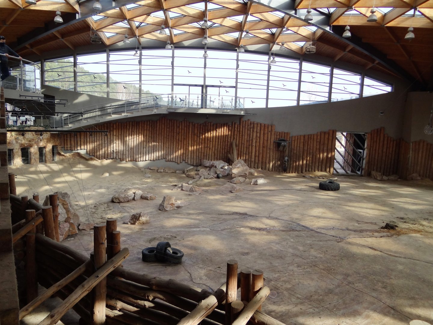 Inside elephant house