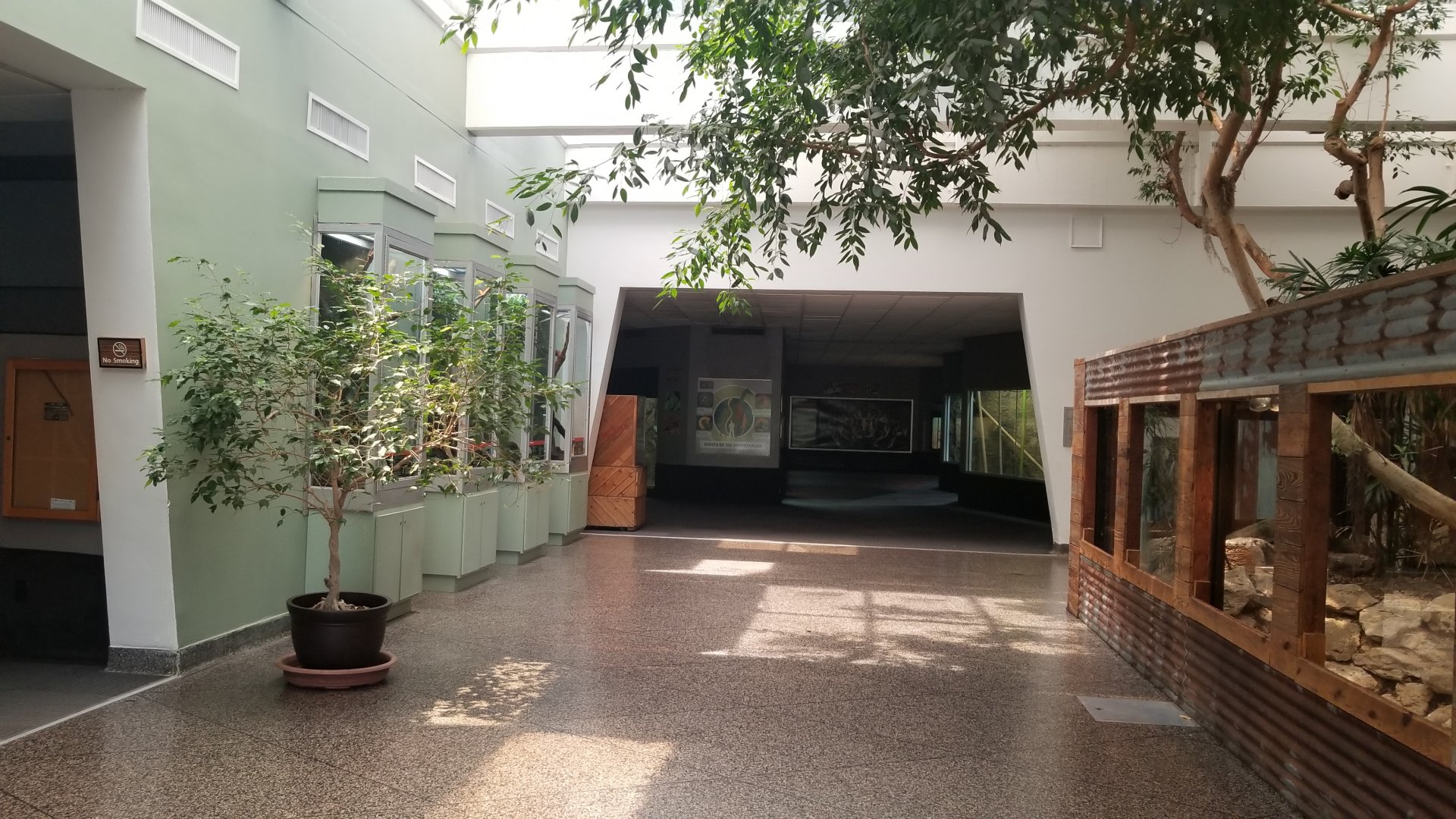Inside entrance to herpetarium