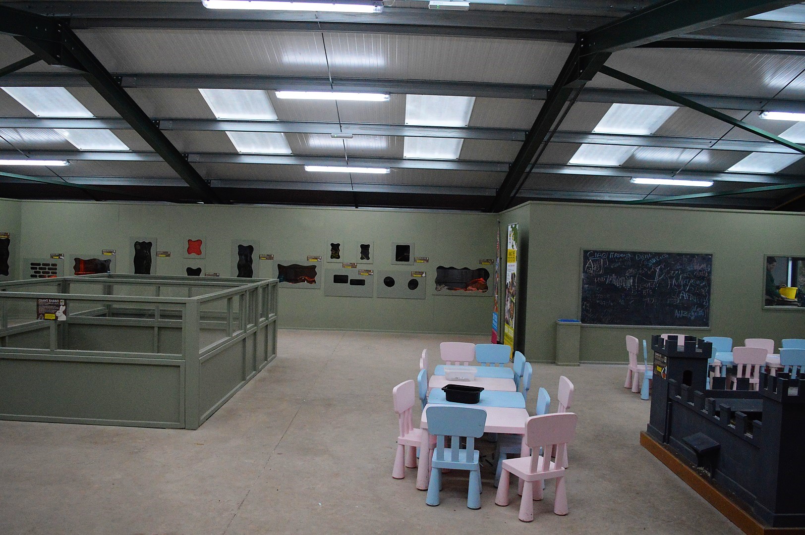 Inside new Farm Barn