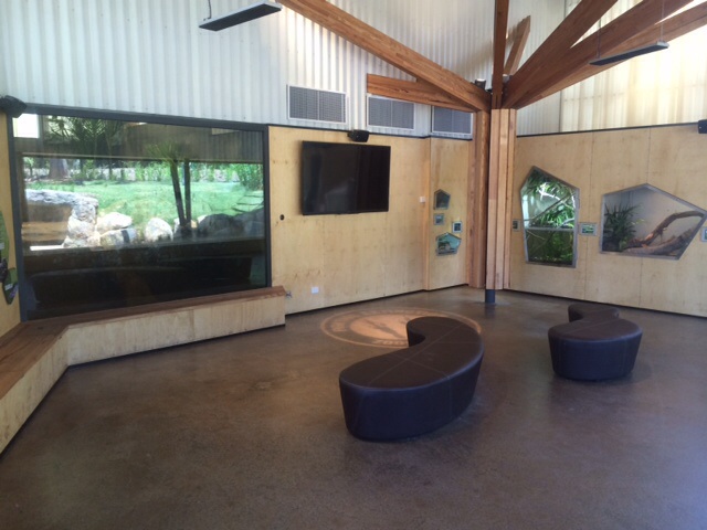 Inside Phillipines croc and lion lookout room. LG