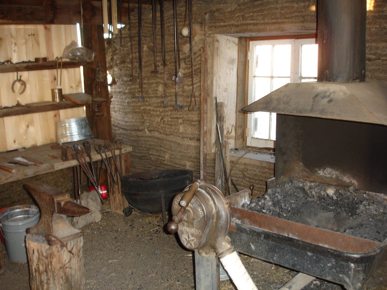 Inside sod house