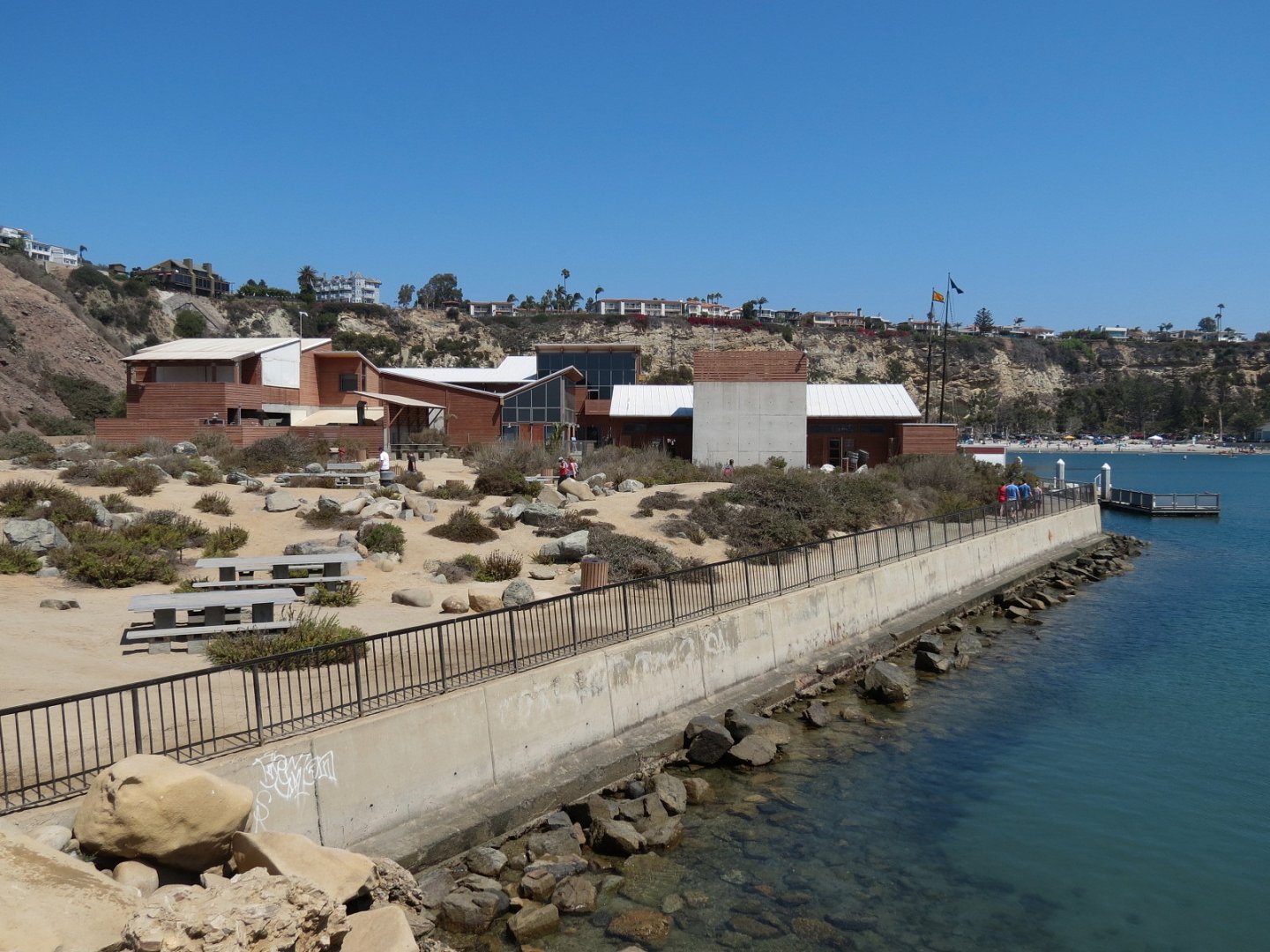 Institute viewed from harbor jetty