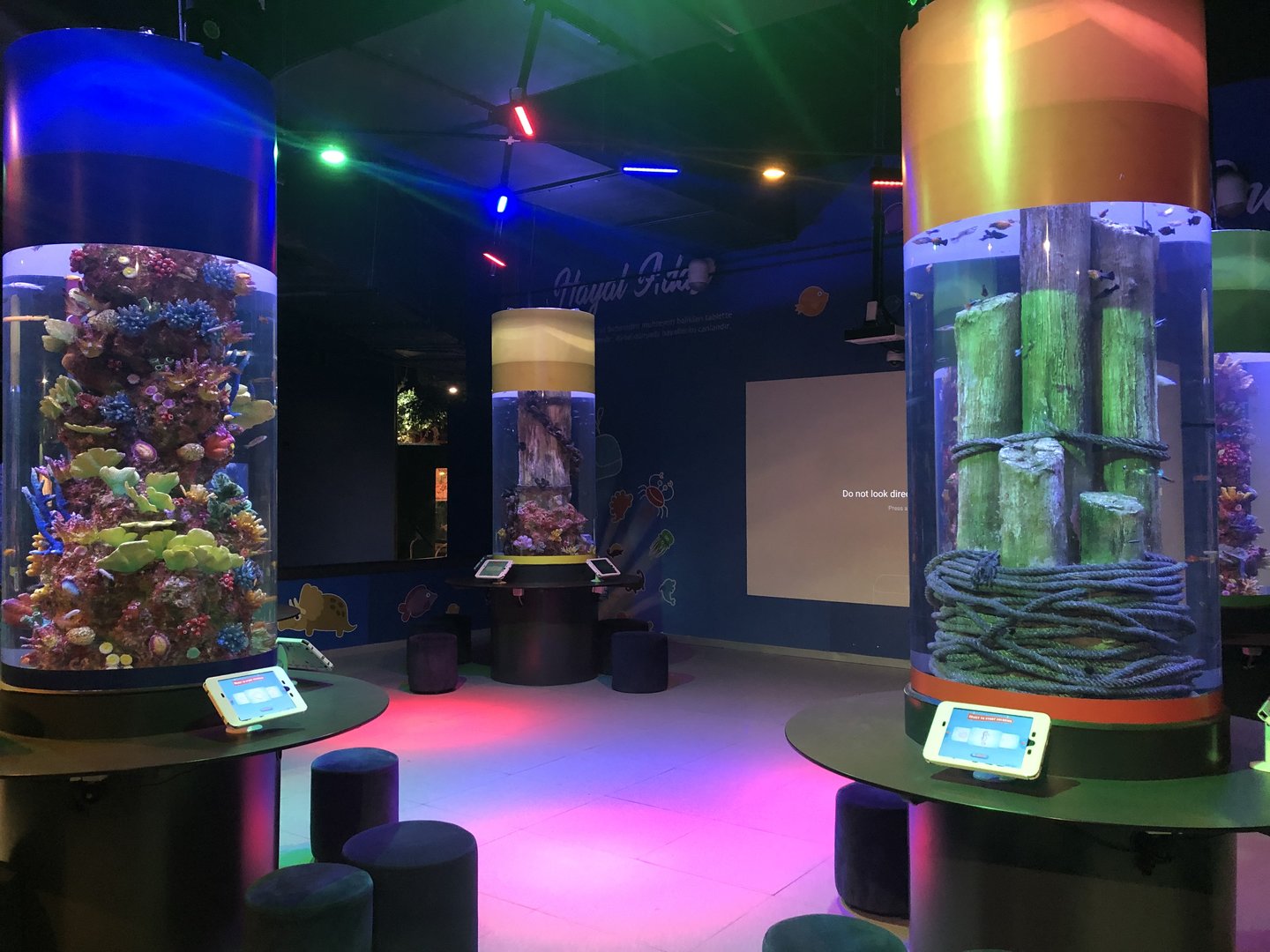 Interactive play area at the Emaar aquarium