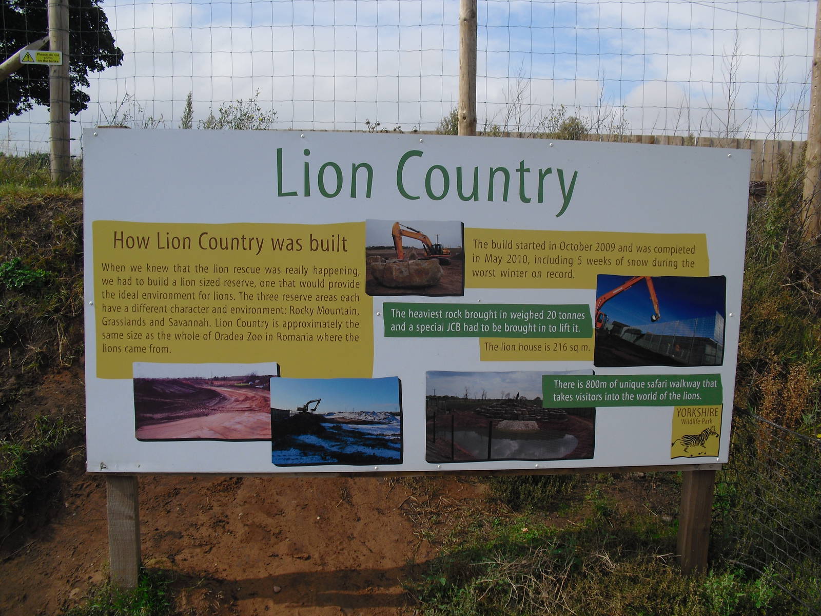 Interesting Lion Country Construction Sign - 06/09/2011