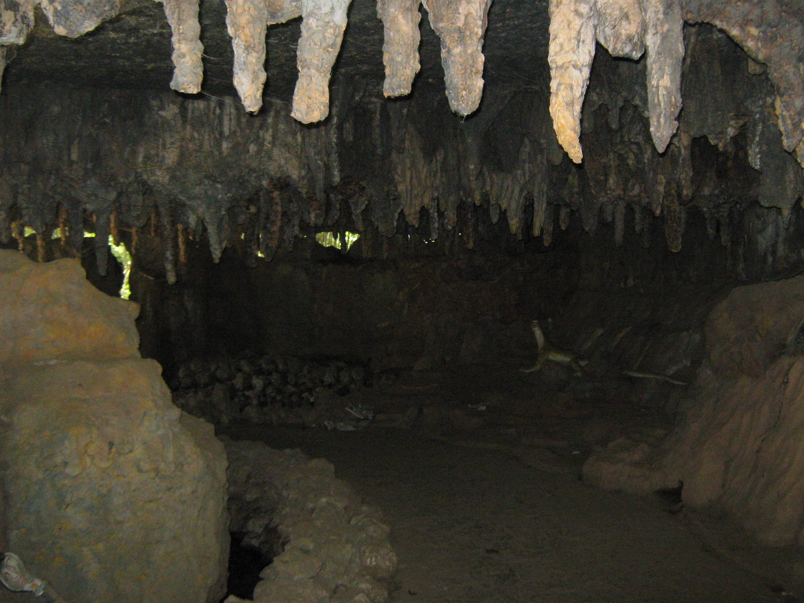 interior of faux cave