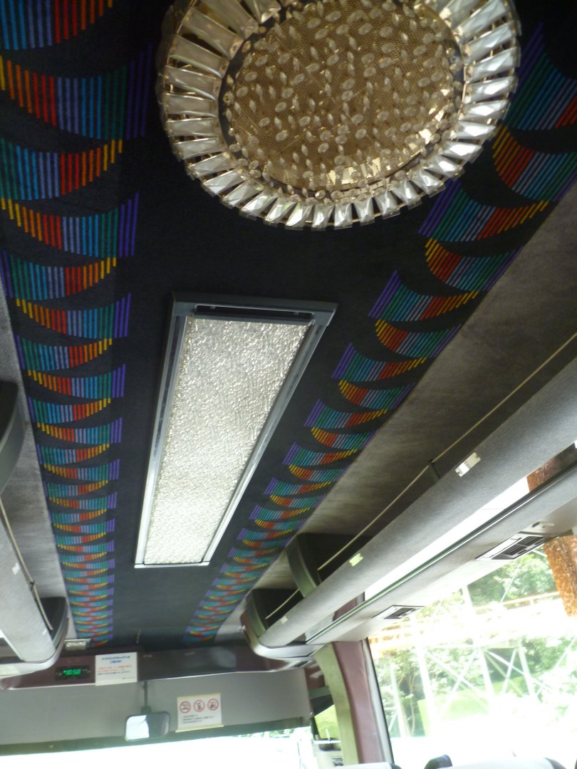 interior of safari bus July 2016