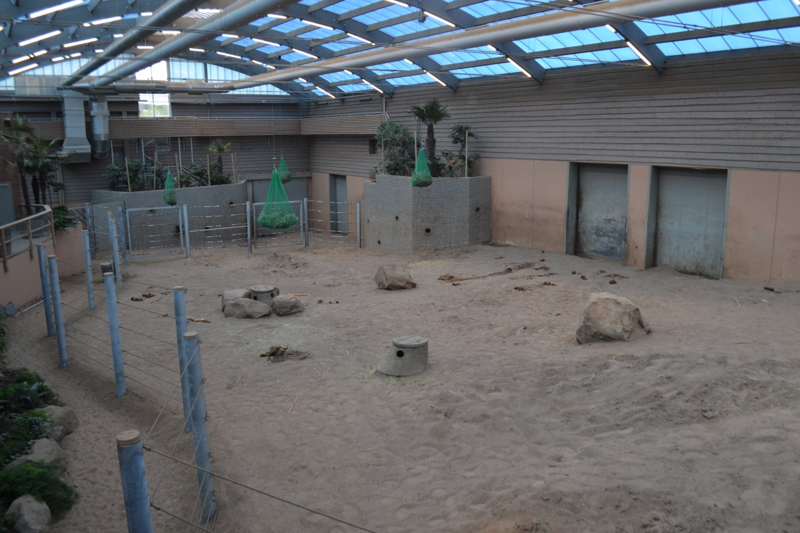Interior of the new part of the elephant house