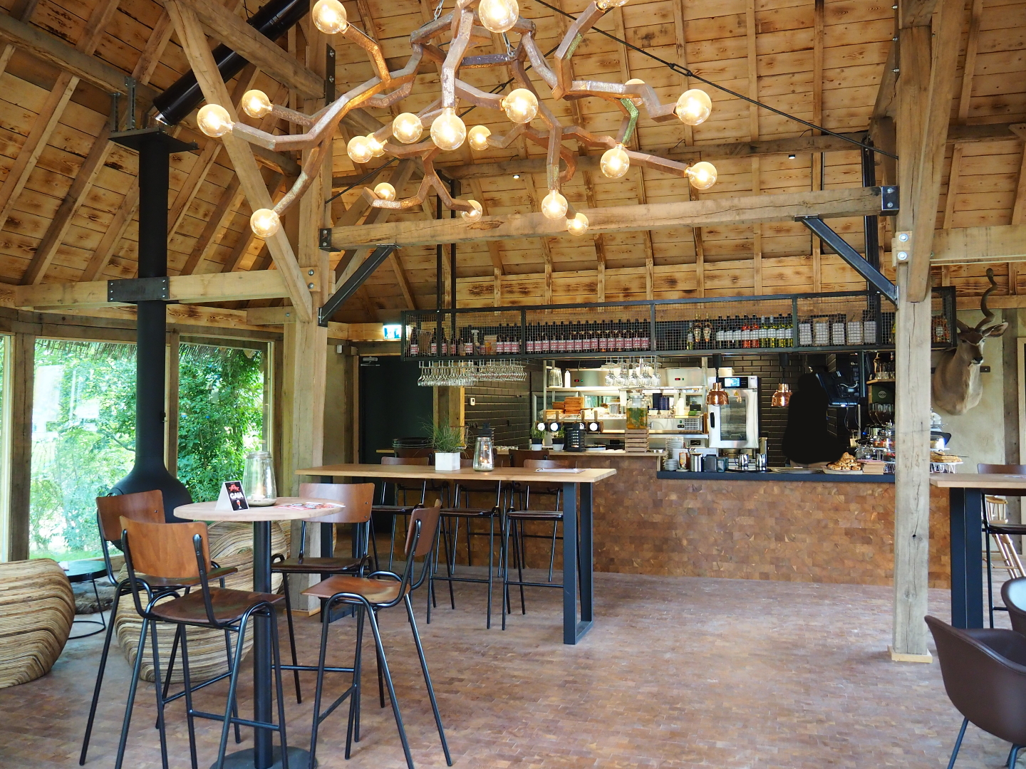 Interior of the new Savanna Lodge restaurant, 2019-07-21