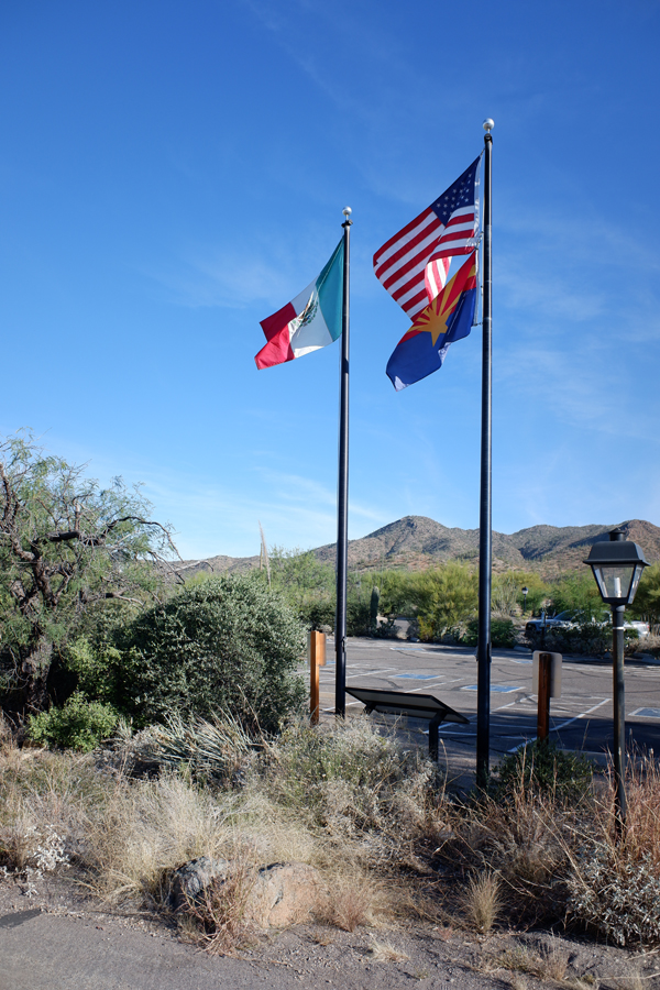 International Flags at entrance