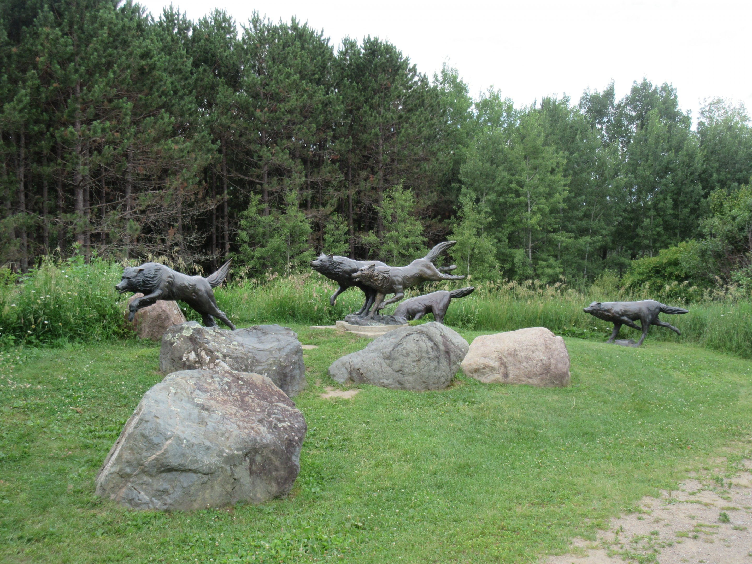 International Wolf Center - Wolf Statues