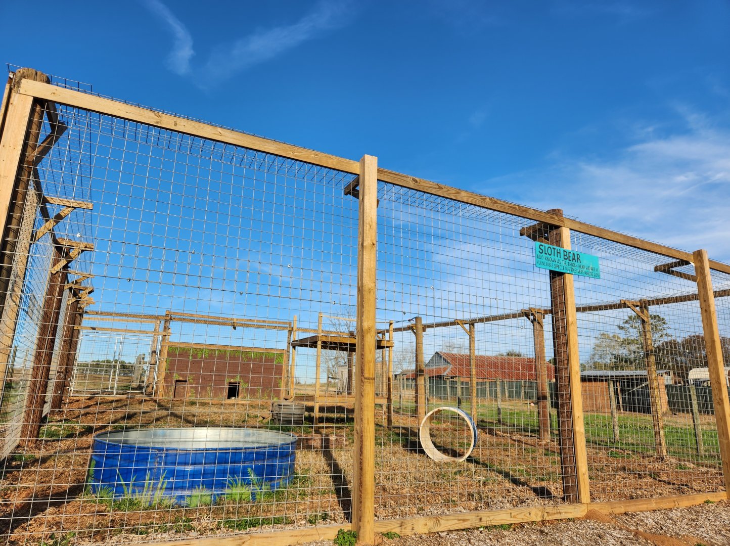 Iron P Homestead Zoo - Sloth Bear enclosure
