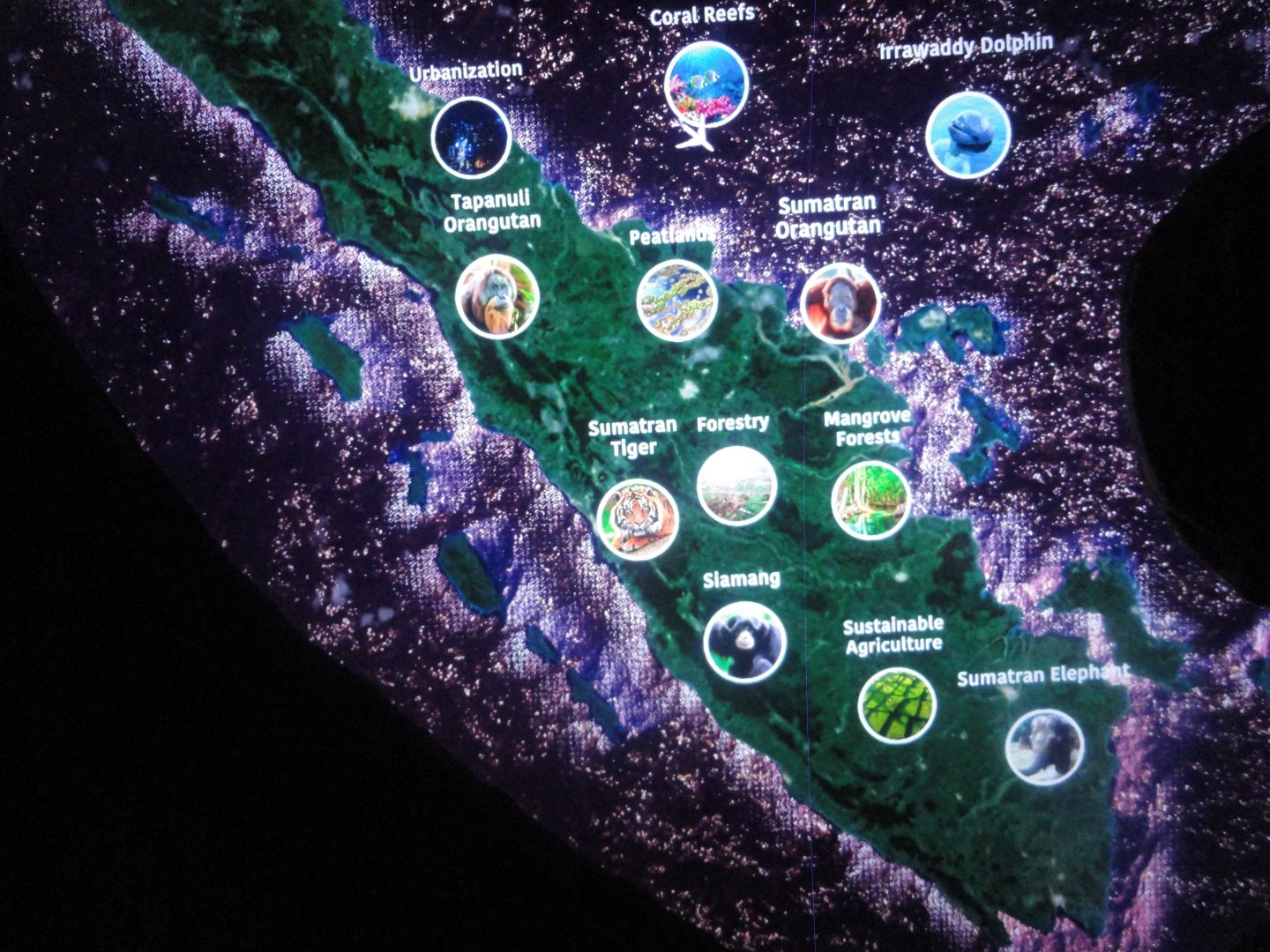 Island of Sumatra Touchscreen Map Example
