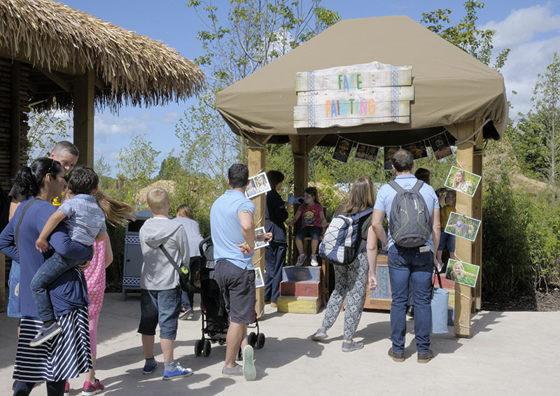 Islands progress - face painting booth