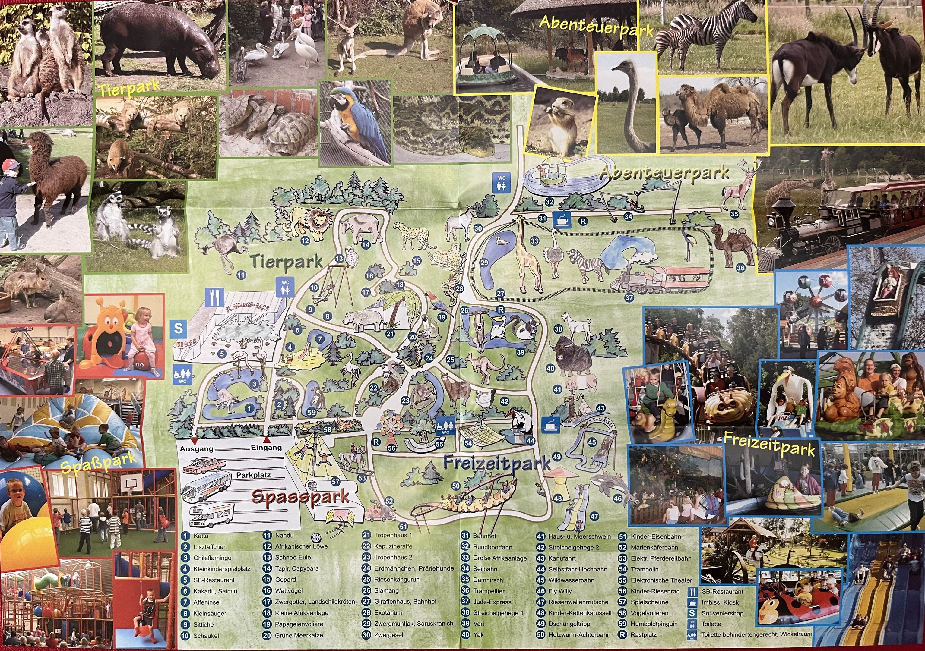 Jaderpark Zoo Map - 2007