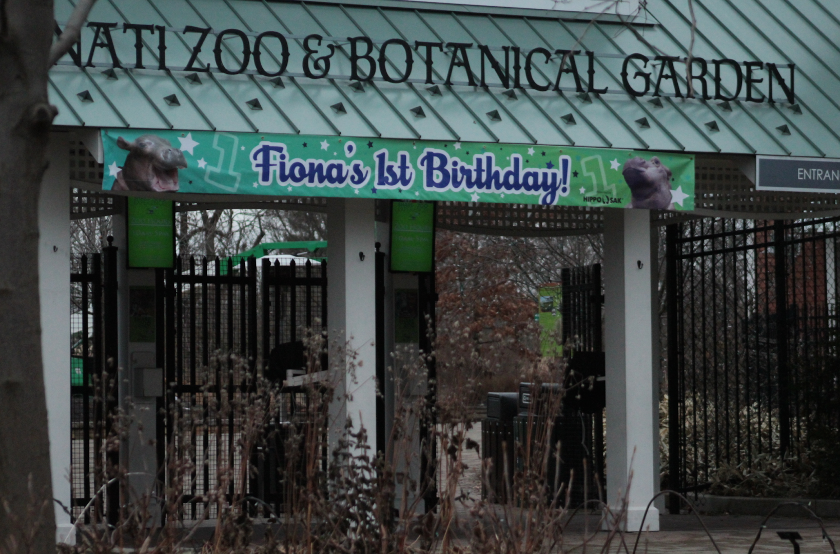 Jan. 2018 - Zoo Entrance - Fiona's First Birthday