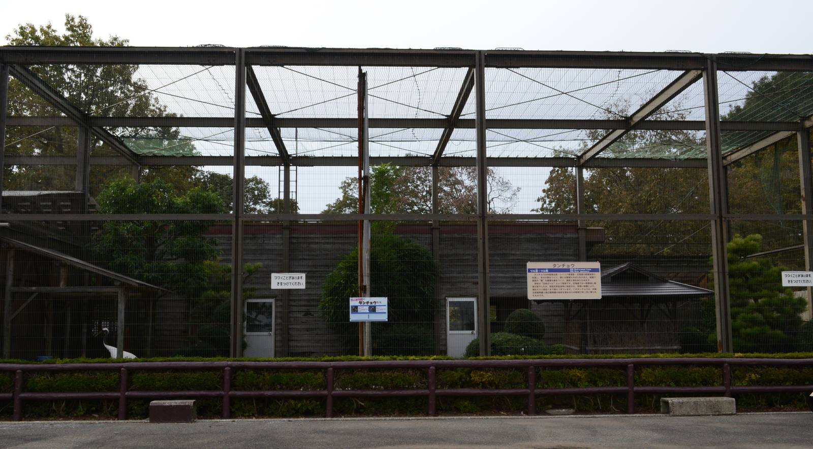 Japanese crane enclosure