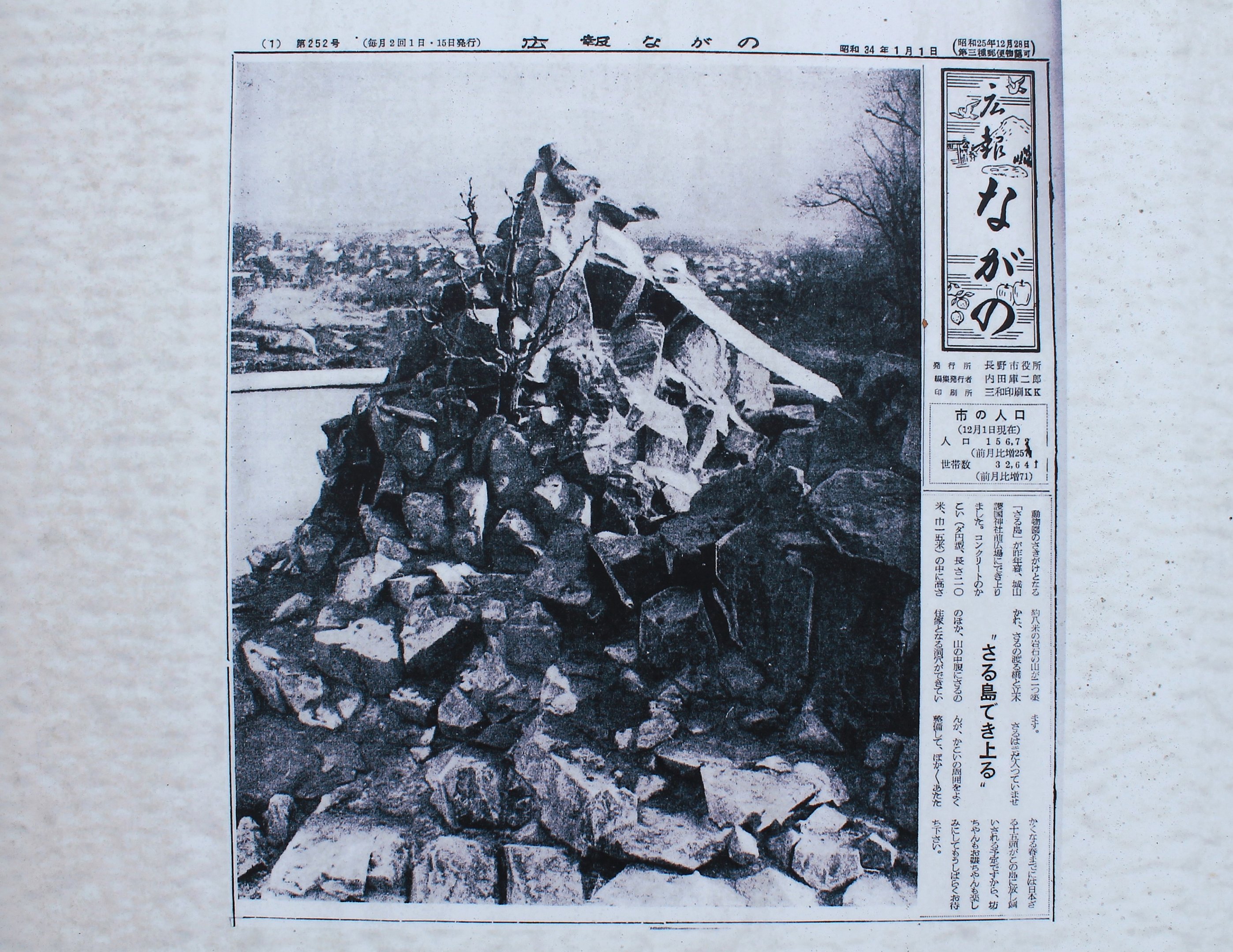 Joyama Zoo, 1958 monkey mountain