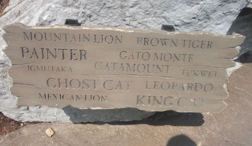 Jun. 2012-Cougar Names Sign