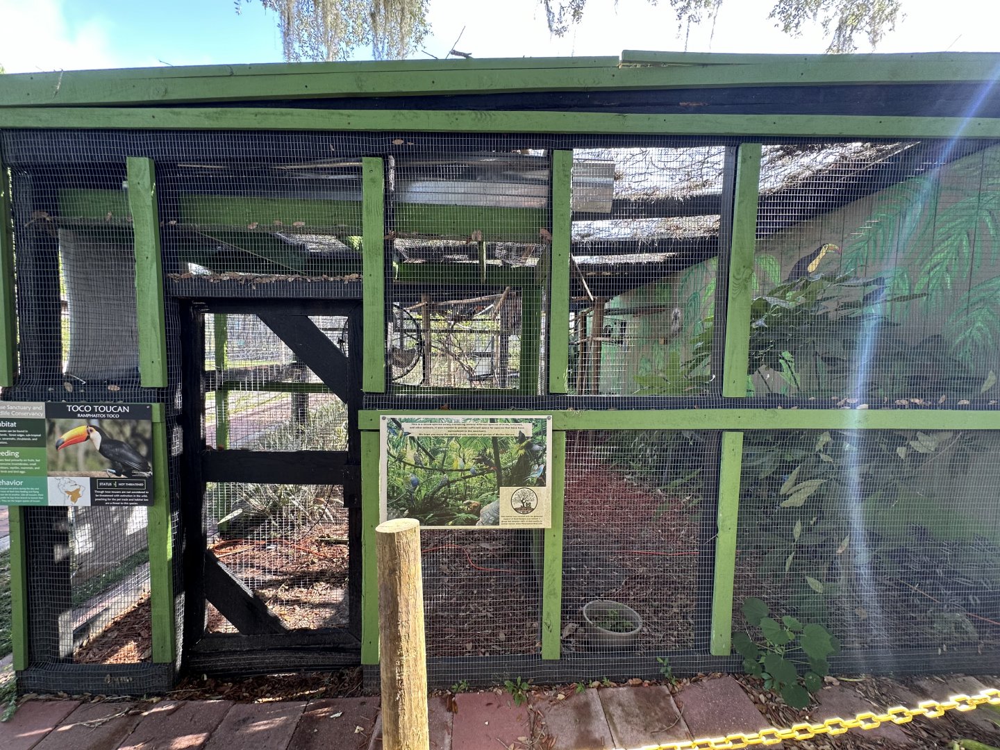 June 2024 - Chase Sanctuary - Toco Toucan Enclosure