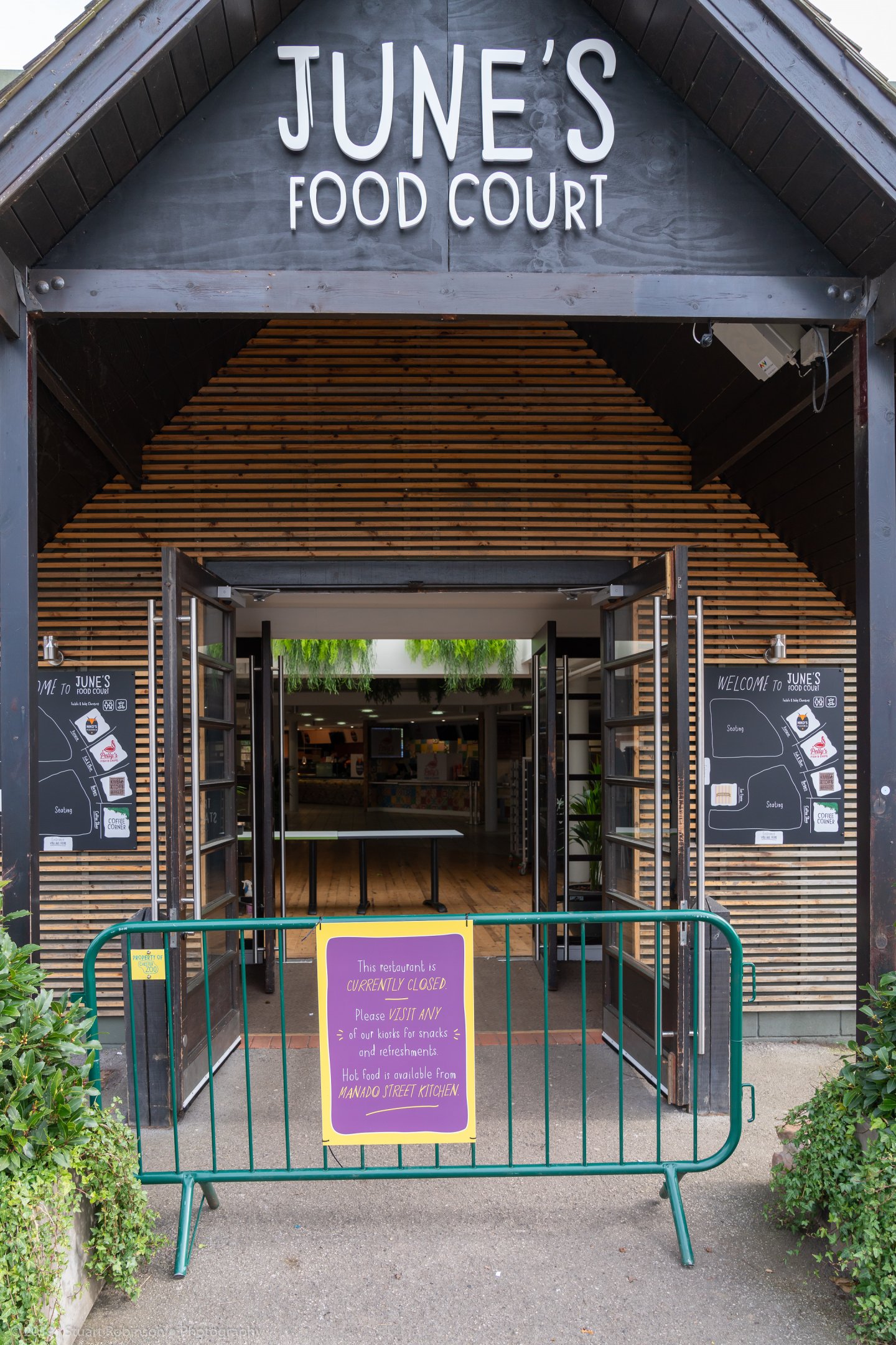 June's Pavilion Closure Sign - 21/03/2020