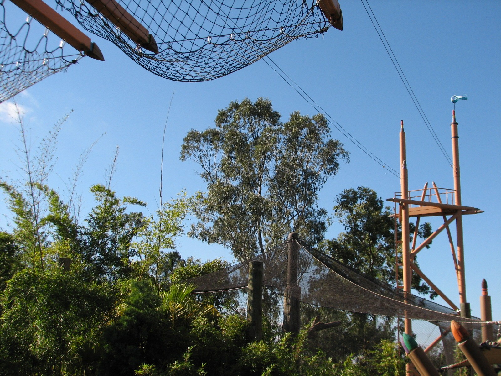 Jungala - Jungle Flyers Ride over White-cheeked Gibbon Exhibit