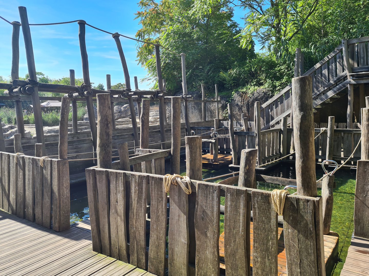Jungola - Pully rafts in front of Elephant pool