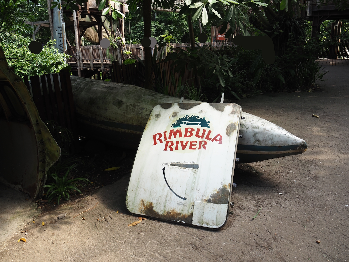 Jungola - Rimbula greenhouse - Rimbula River logo on parts of Jungle Jim's plane, 2024-06-23