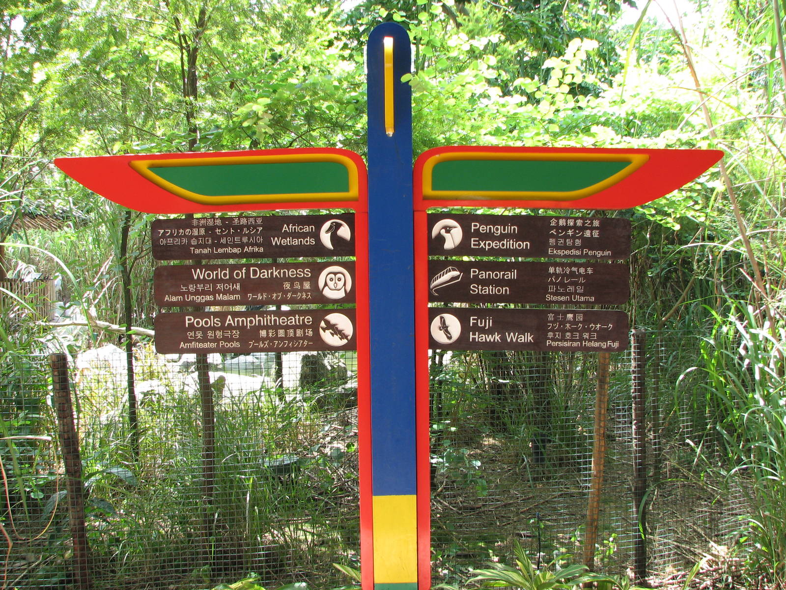 Jurong Bird Park 2008 - Signpost in the park