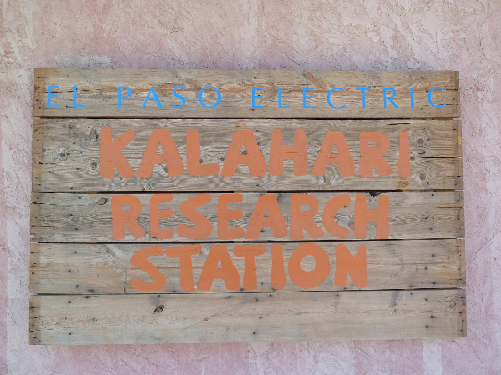 Kalahari Research Station Sign - New Exhibit In 2010