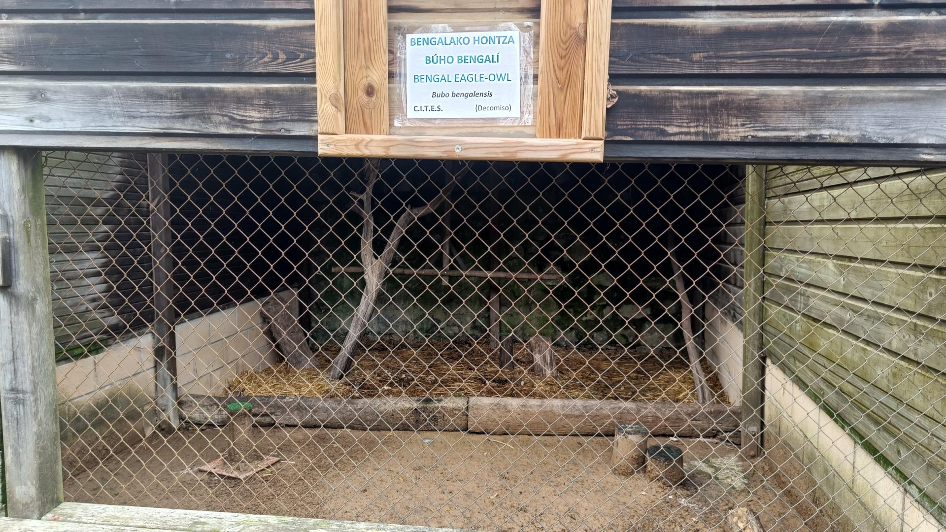 Karpín Fauna - Bengal eagle-owl enclosure